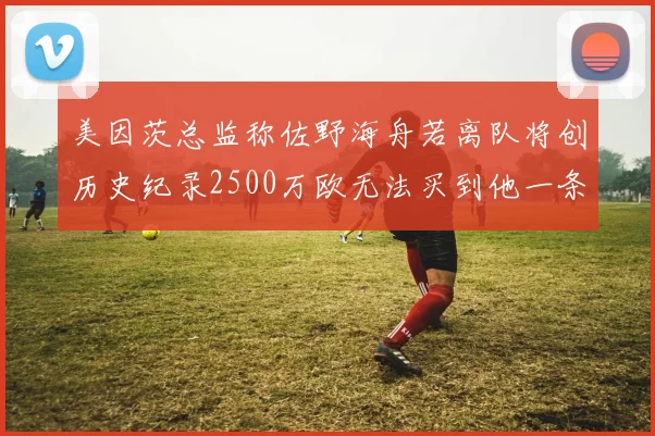 美因茨总监称佐野海舟若离队将创历史纪录2500万欧无法买到他一条腿